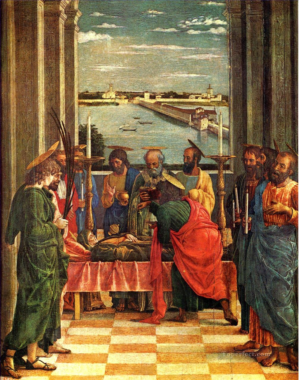 ヴァージン・ルネッサンスの画家アンドレア・マンテーニャの死油絵